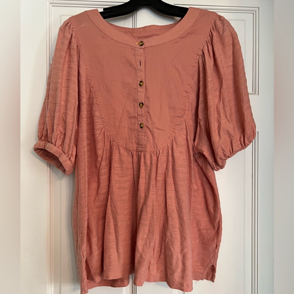 Anthropologie pink blouse.